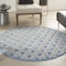 Homeroots 5 ft. Round Blue & Gray Indoor & Outdoor Area Rug 385154 - alternate 5